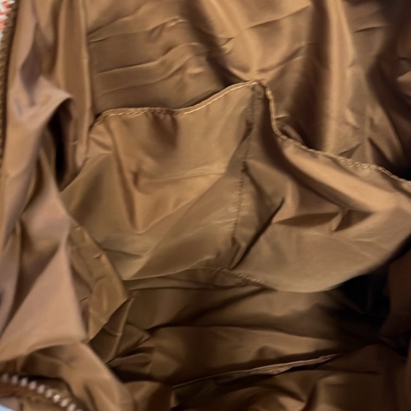 NEW Lightweight Brown Nylon Quilted Puffer Tote Bag - Picture 6 of 8